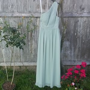 Azazie Molly Dusty Sage dress